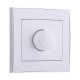 Dimmer για Ωμικά Φορτία 800W & Μαγνητικούς Μ/Σ 600W Λευκό με πλαίσιο Λευκό, δαχτυλίδι Inox (Πλήρης) Rain