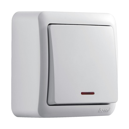 Διακόπτης Απλός Με Λυχνία Προσανατολισμού Eξωτερικός Λευκό Viola