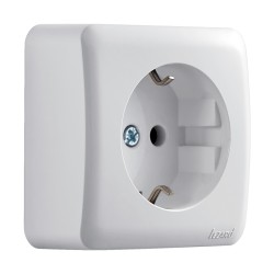 Πρίζα Σούκο Εξωτερική Λευκή Viola