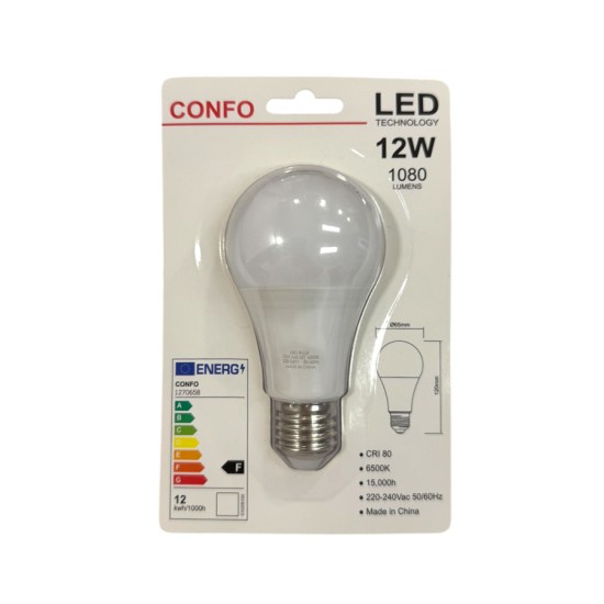ΛΑΜΠΑ LED A65 E27 12W 6500K 1080LM ΛΑΜΠΑ LED A65 E27 12W 6500K 1080LM