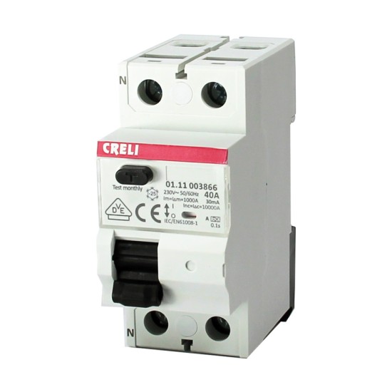 Creli Ρελέ Διαρροής τύπου Α 2X40 30mA