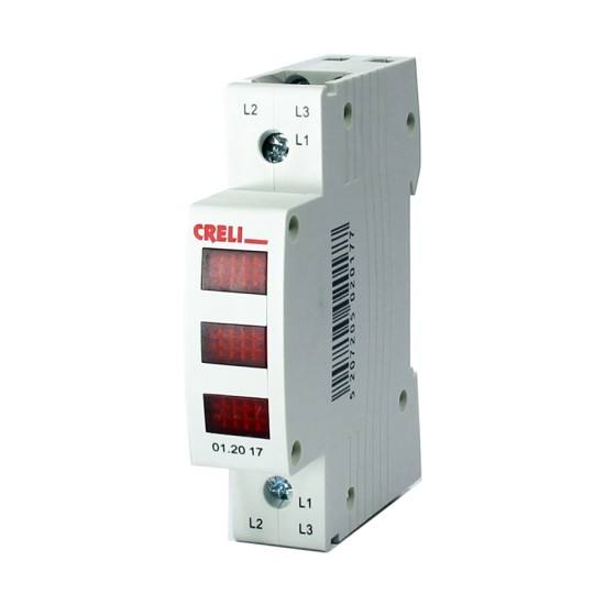 Creli Ενδεικτική Λυχνία Ράγας led χαμ.κατανάλωσης τριπλή 3 x κόκκινο