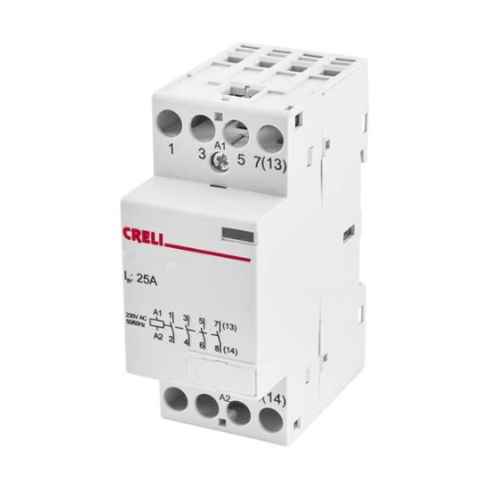 Creli Ρελέ Νυκτός Χαμηλού Θορύβου 230V AC 25A, 2NO-2NC