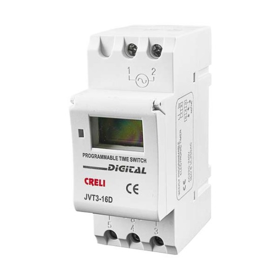 Creli Χρονοδιακόπτης Ψηφιακός Εβδομαδιαίος 16A 3P με εφεδρεία 360h