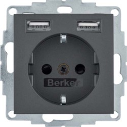 B.ΠΡΙΖΑ ΣΟΥΚΟ ΜΕ 2xUSB S.1/B.3/B.7 ΑΝΘΡΑΚΙ