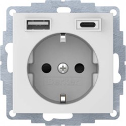 B.ΠΡΙΖΑ ΣΟΥΚΟ ΜΕ 2xUSB A+C S.1/B.3/B.7 ΛΕΥΚΟ ΜΑΤ